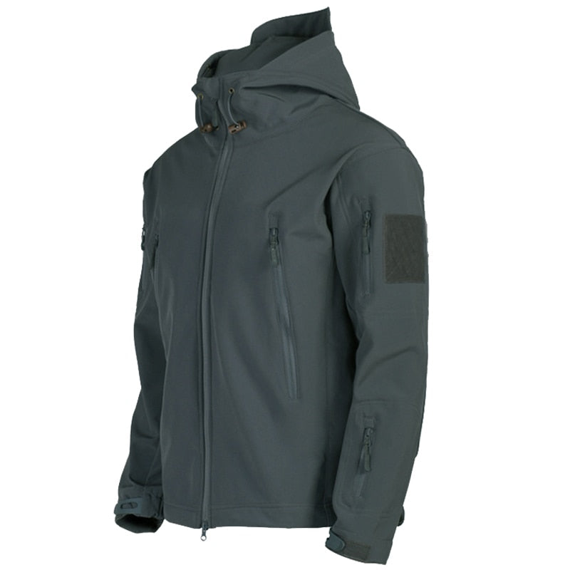 Hooded Tactical Jacket for Men - Full Zip - Image 8