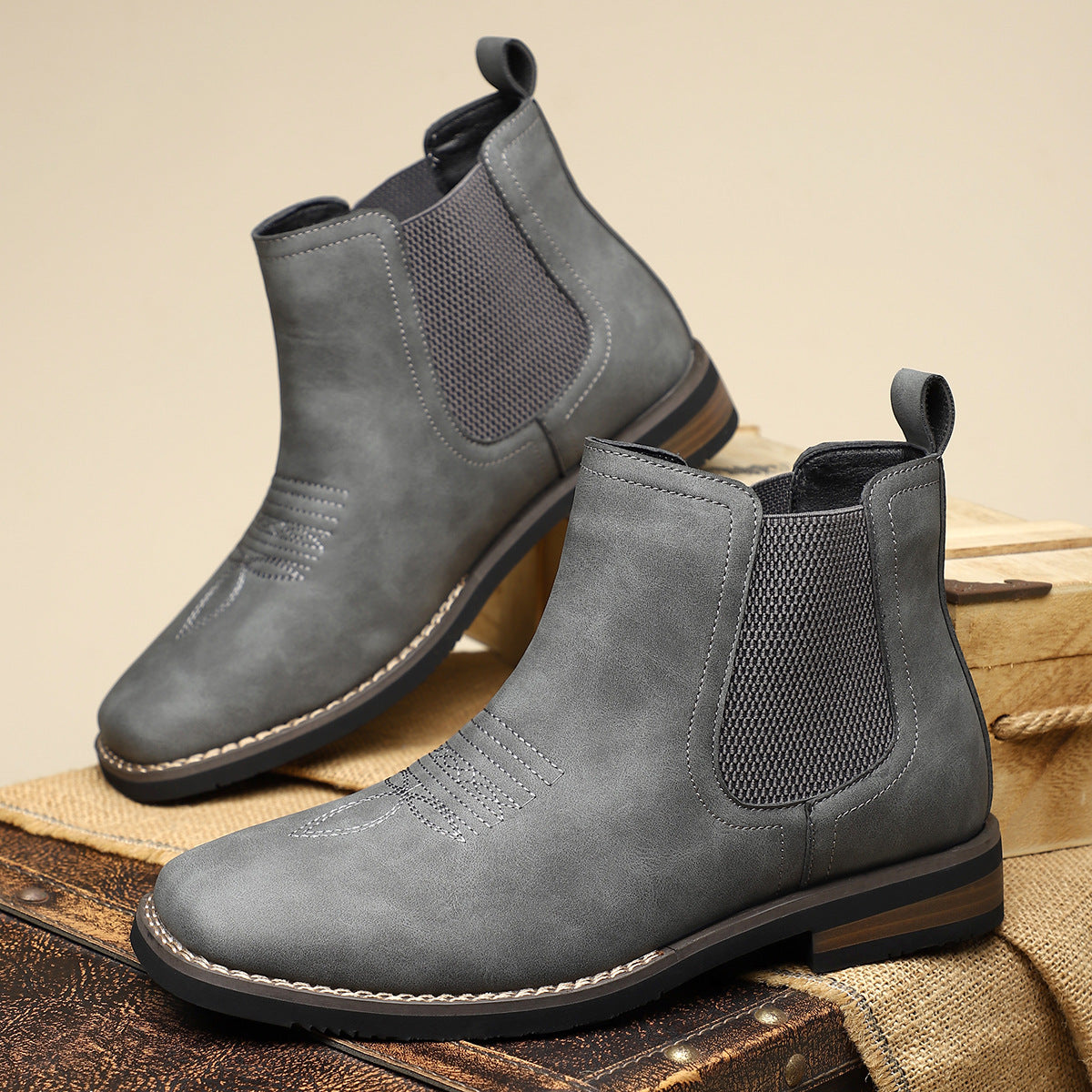 Chelsea Boots for Men - Square Toe - Image 4