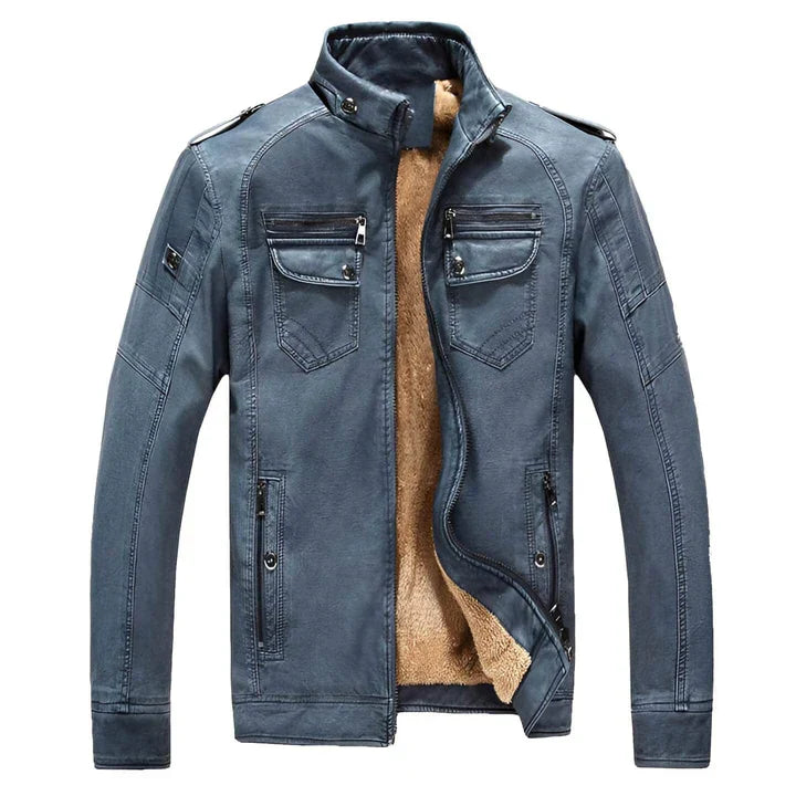 Casual Stand Collar Jacket for Men - Zip Up - Image 3