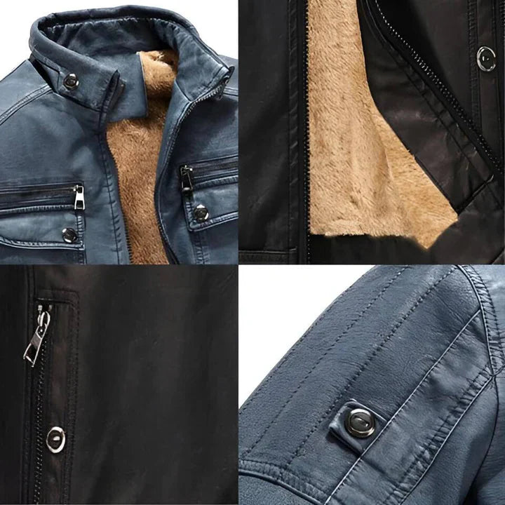 Casual Stand Collar Jacket for Men - Zip Up - Image 7