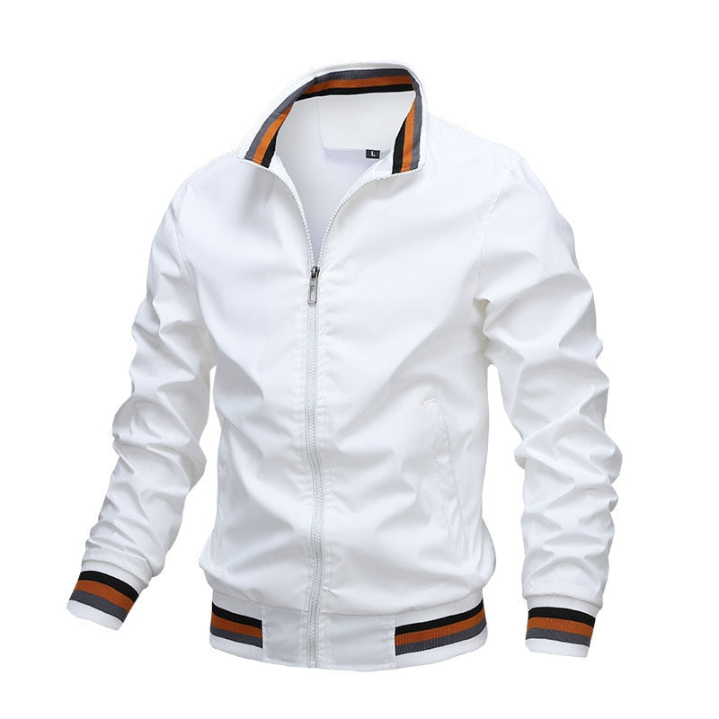 Bomber Jacket for Men - Stand Collar - Image 7