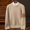 Crew Neck Sweater for Men - Cable Knit - Image 1