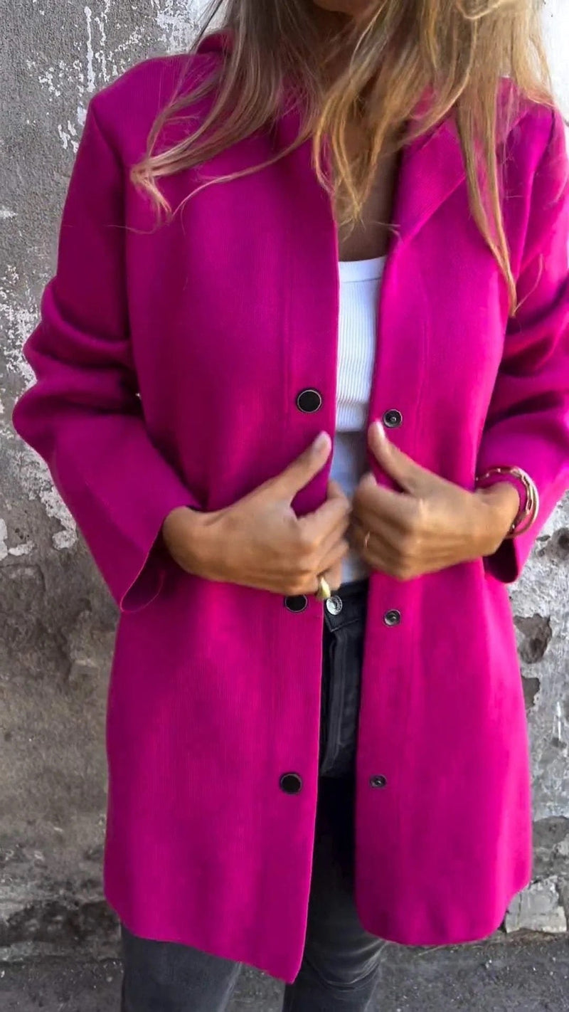 Hooded Coat for Women - Button Front - Image 4