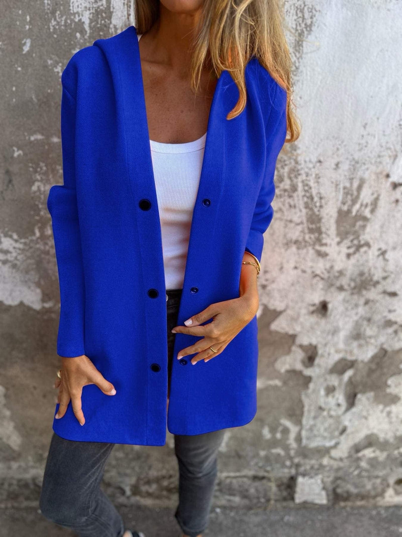 Hooded Coat for Women - Button Front - Image 5