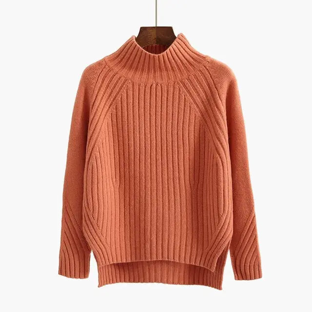 Ribbed Turtleneck Sweater for Women - Long Sleeve - Image 2