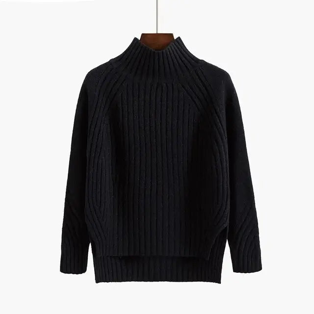Ribbed Turtleneck Sweater for Women - Long Sleeve - Image 4