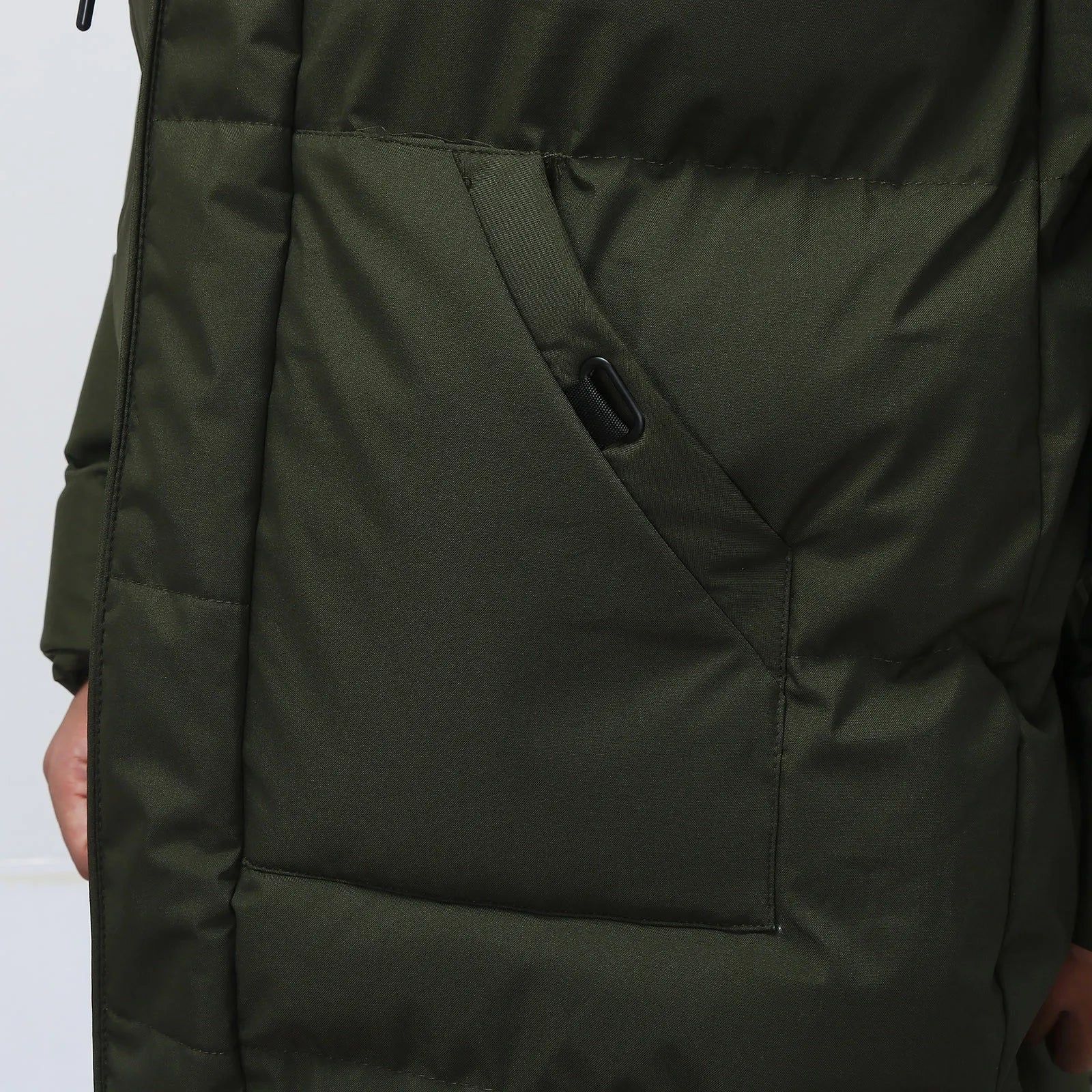 Puffer Hooded Coat for Men - Drawstring Hood - Image 6
