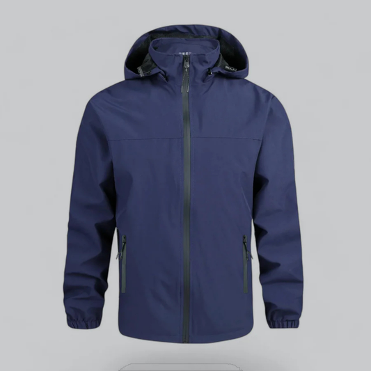 Hooded Zip-Up Jacket for Men - Drawstring Hood - Image 1