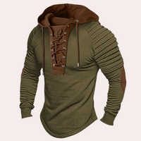 Lace-Up Hoodie for Men - Long Sleeve - Image 1