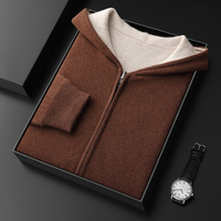 Knit Hooded Jacket for Men - Zip-Up - Image 1