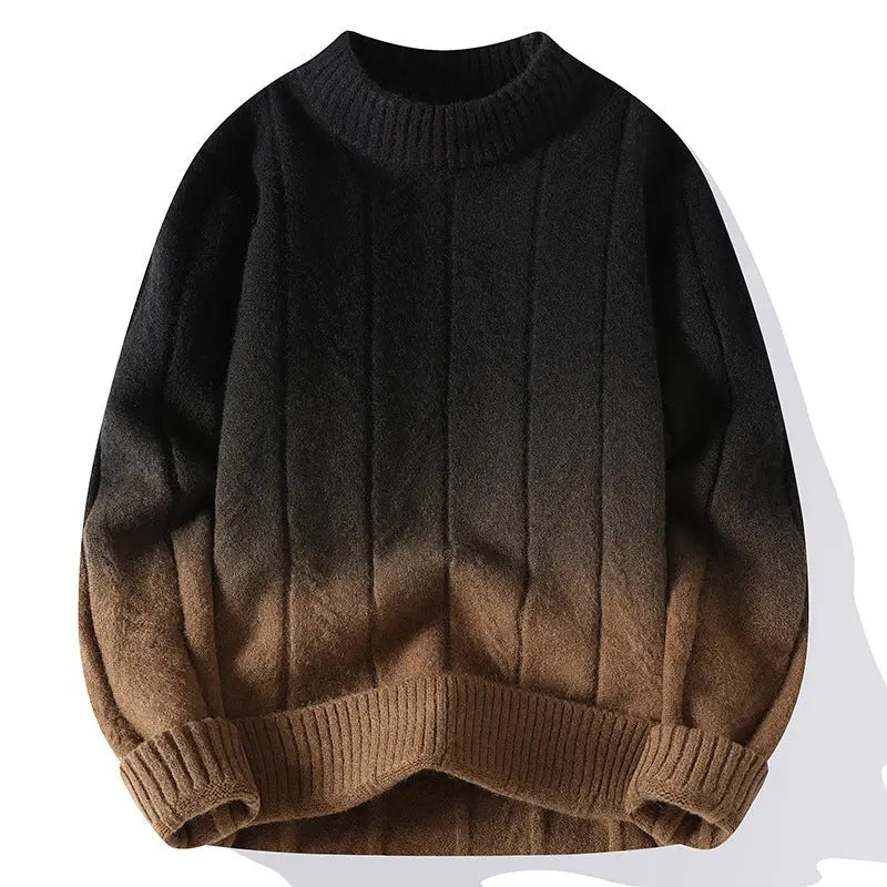 Ombre Sweater for Men - Ribbed Knit - Image 2