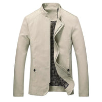 Stand Collar Casual Jacket for Men - Zip-Up - Image 1