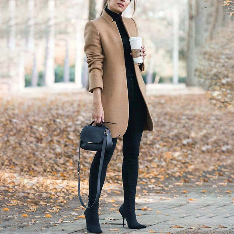 Open Front Coat for Women - Long Sleeve - Image 1