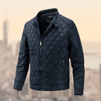 Quilted Puffer Jacket for Men - Full Zip - Image 1