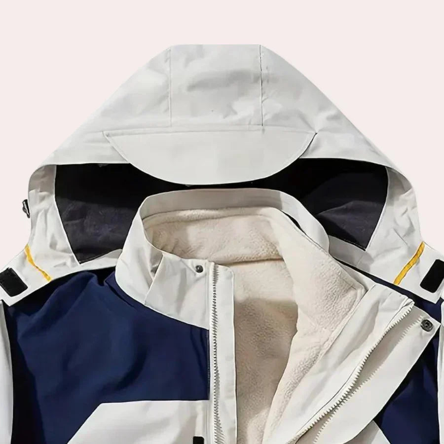 Hooded Color Block Jacket for Men - Long Sleeve - Image 5