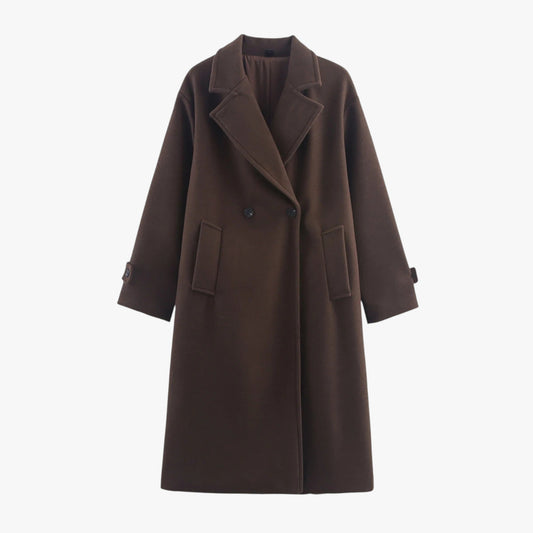 Long Coat for Women - Double-Breasted - Image 1