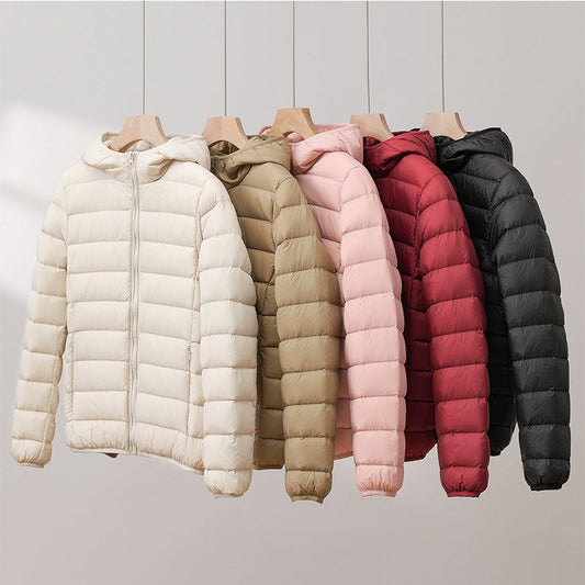 Puffer Hooded Jacket for Women - Zip Front - Image 1