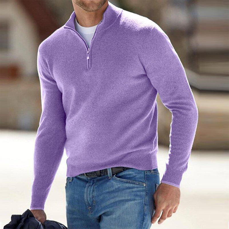 Quarter Zip Sweater for Men - Long Sleeve - Image 8