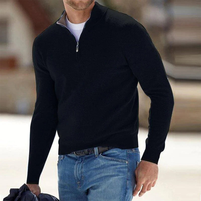 Quarter Zip Sweater for Men - Long Sleeve - Image 9