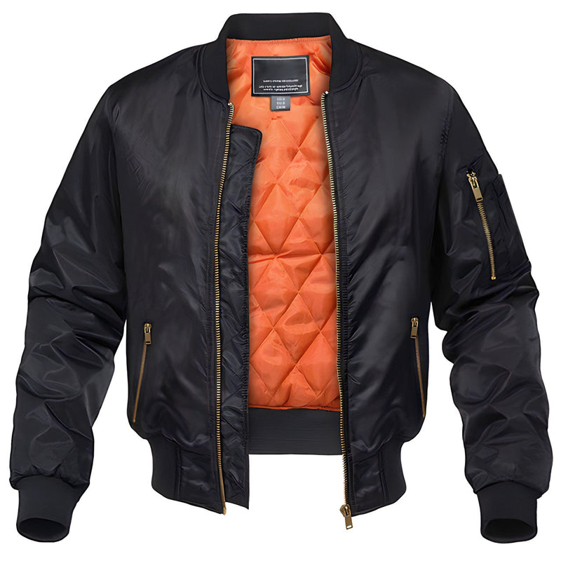 Bomber Jacket for Men - Zip Closure - Image 2
