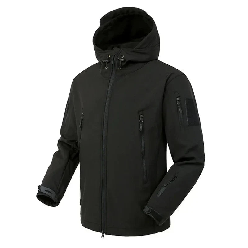 Hooded Tactical Jacket for Men - Full Zip - Image 1