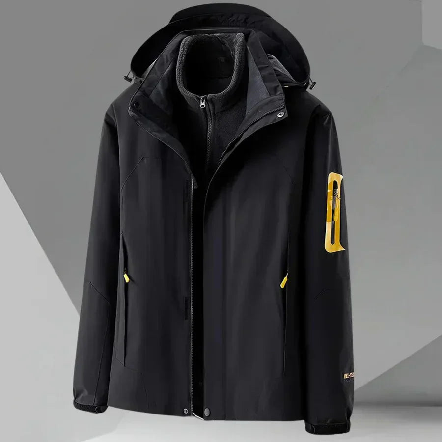 Hooded Color Block Jacket for Men - Long Sleeve - Image 8