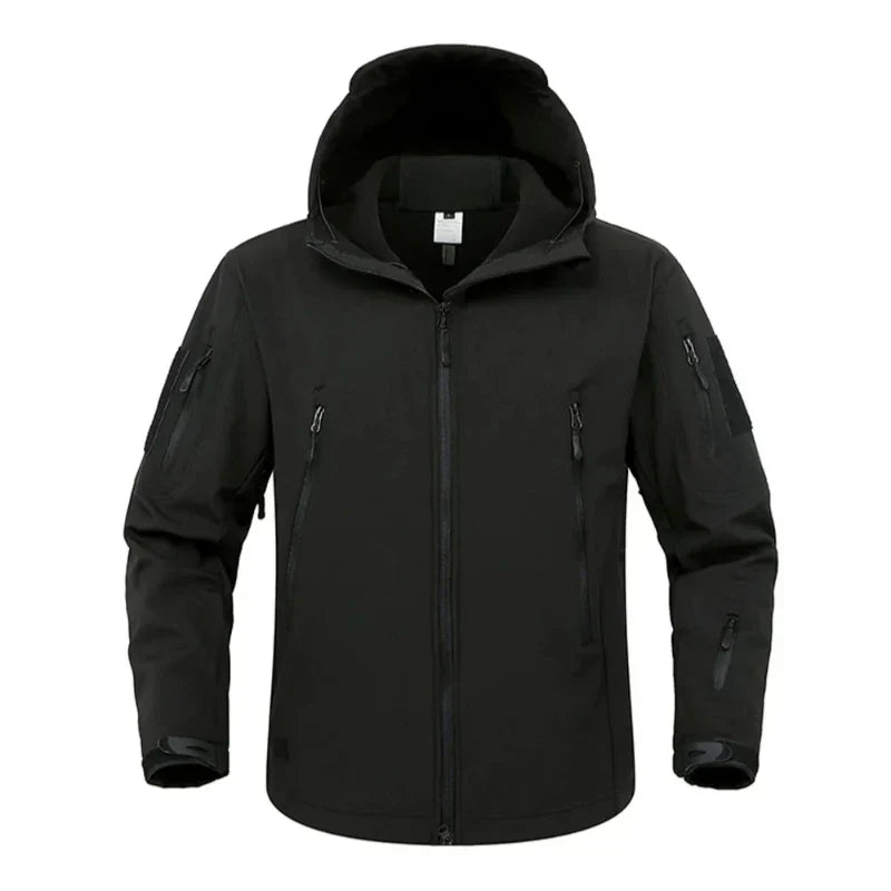 Hooded Tactical Jacket for Men - Full Zip - Image 3