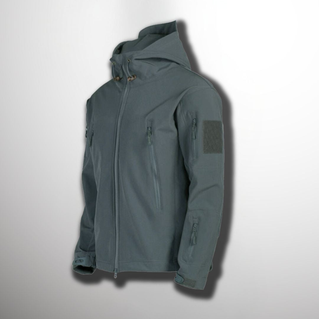 Hooded Tactical Jacket for Men - Full Zip - Image 15