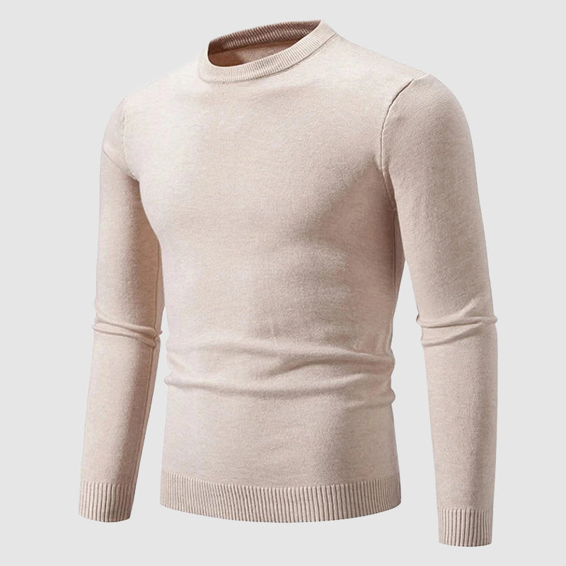 Crew Neck Sweater for Men - Ribbed Cuffs - Image 6