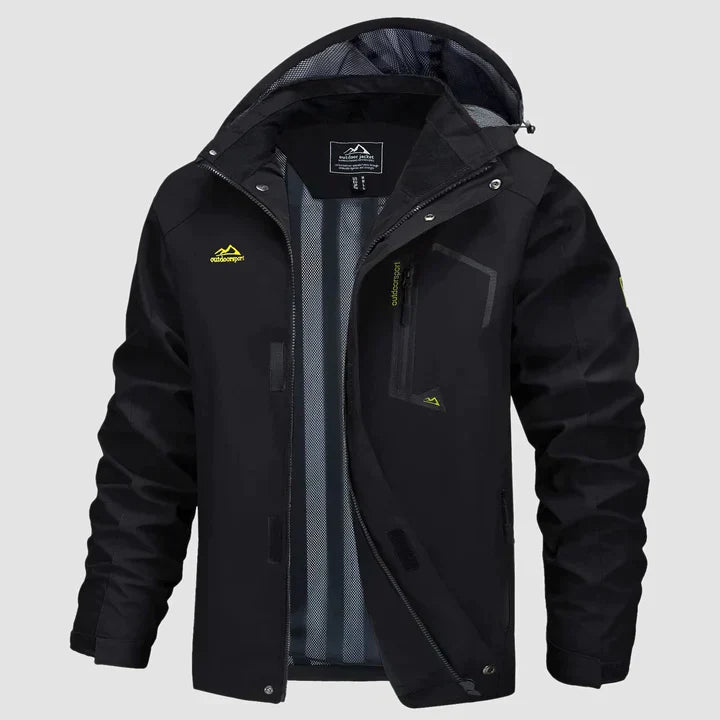 Hooded Outdoor Jacket for Men - Zip-Up - Image 5