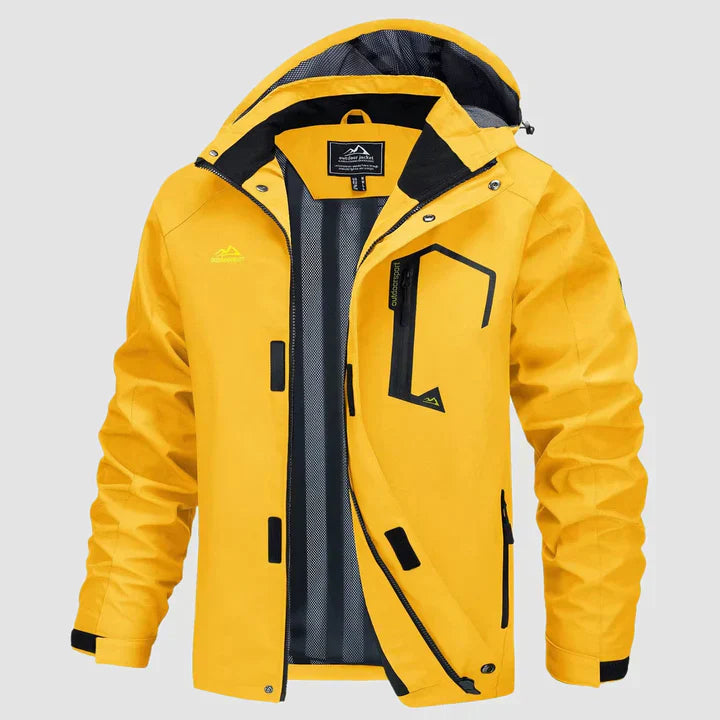 Hooded Outdoor Jacket for Men - Zip-Up - Image 3