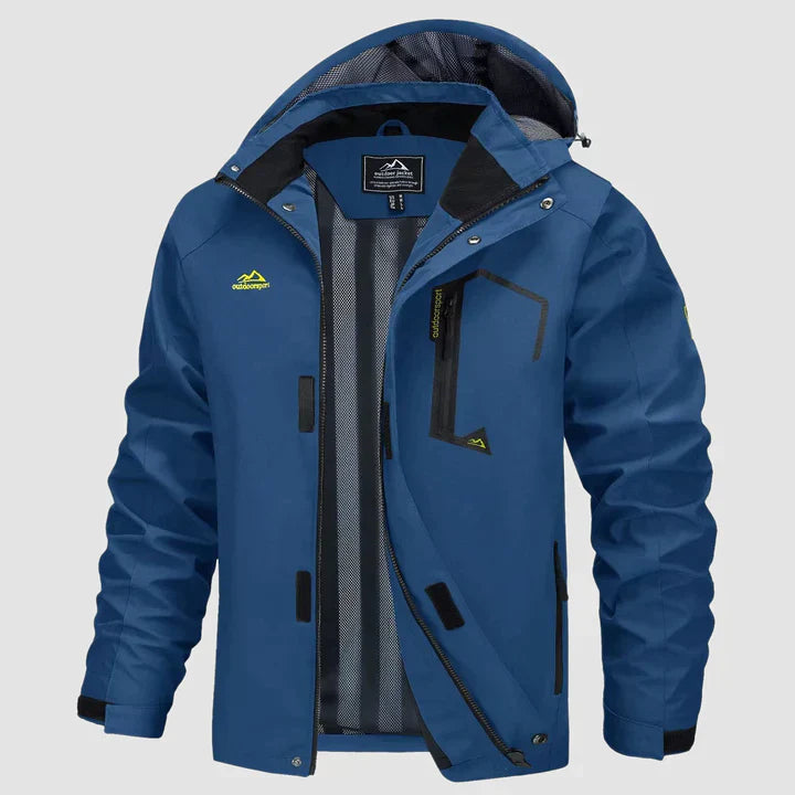 Hooded Outdoor Jacket for Men - Zip-Up - Image 2