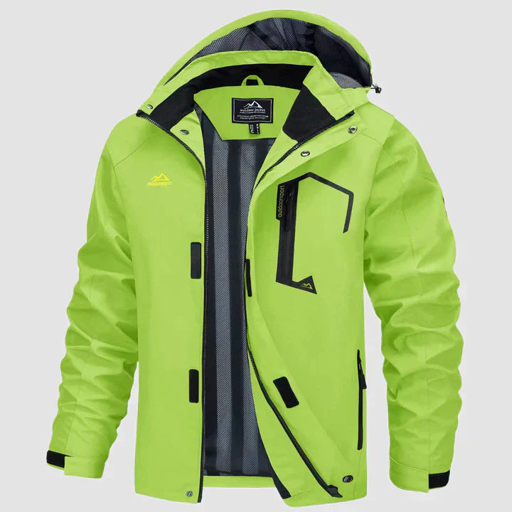 Hooded Outdoor Jacket for Men - Zip-Up - Image 9