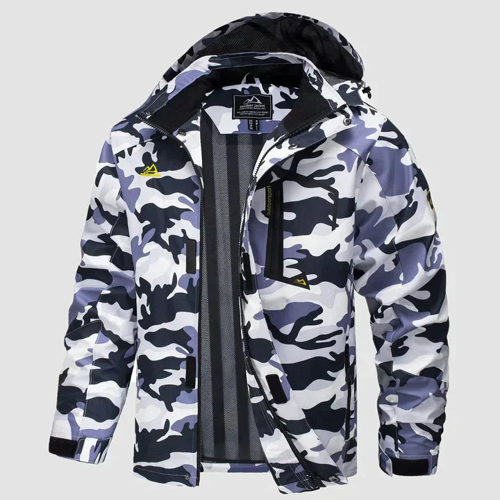 Hooded Outdoor Jacket for Men - Zip-Up - Image 10