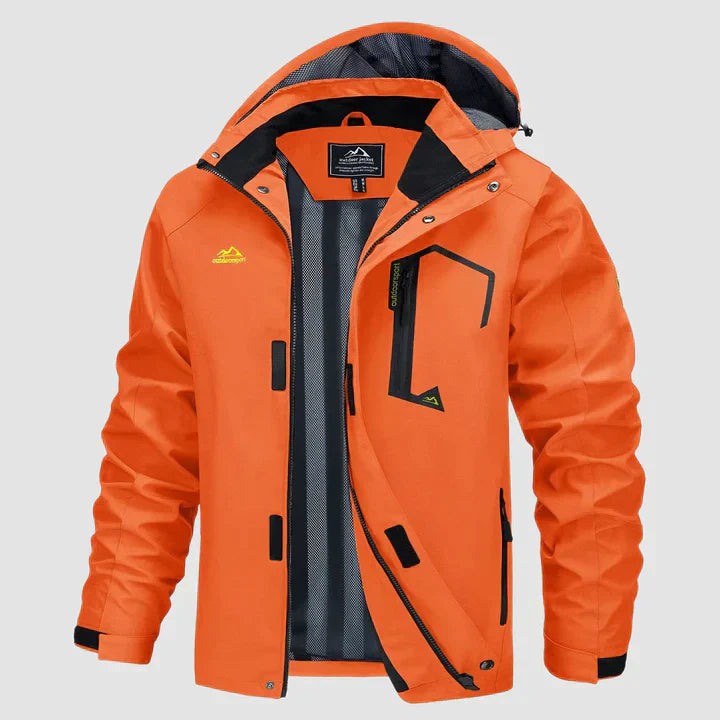 Hooded Outdoor Jacket for Men - Zip-Up - Image 7