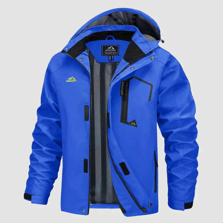 Hooded Outdoor Jacket for Men - Zip-Up - Image 8