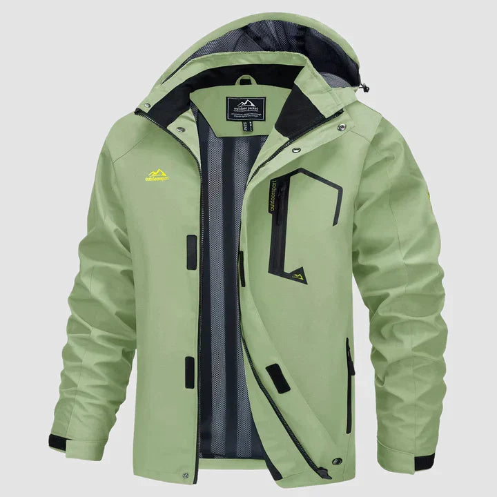 Hooded Outdoor Jacket for Men - Zip-Up - Image 1