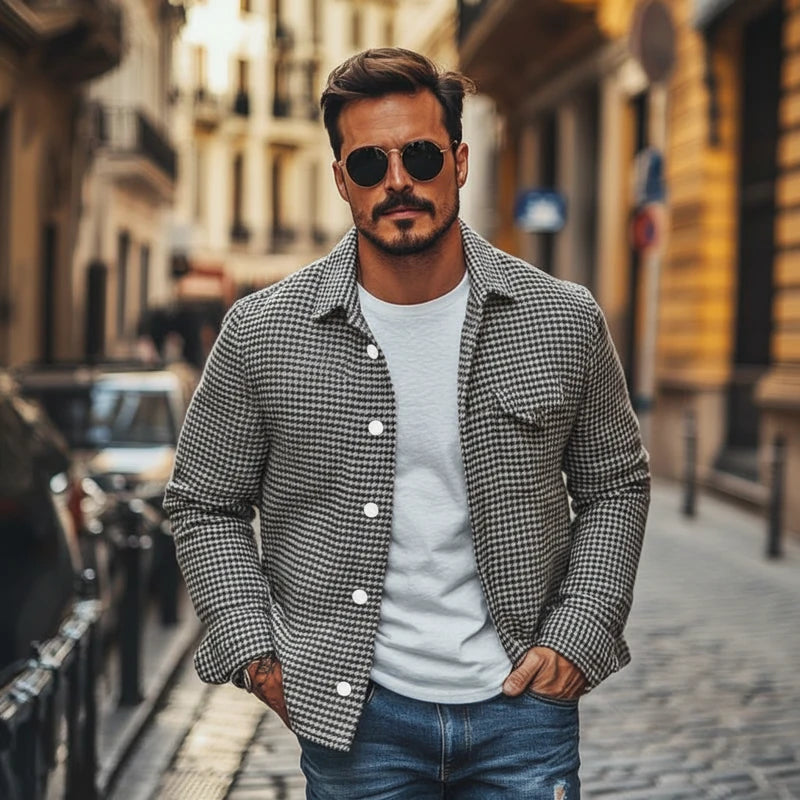 Men's Houndstooth Shacket