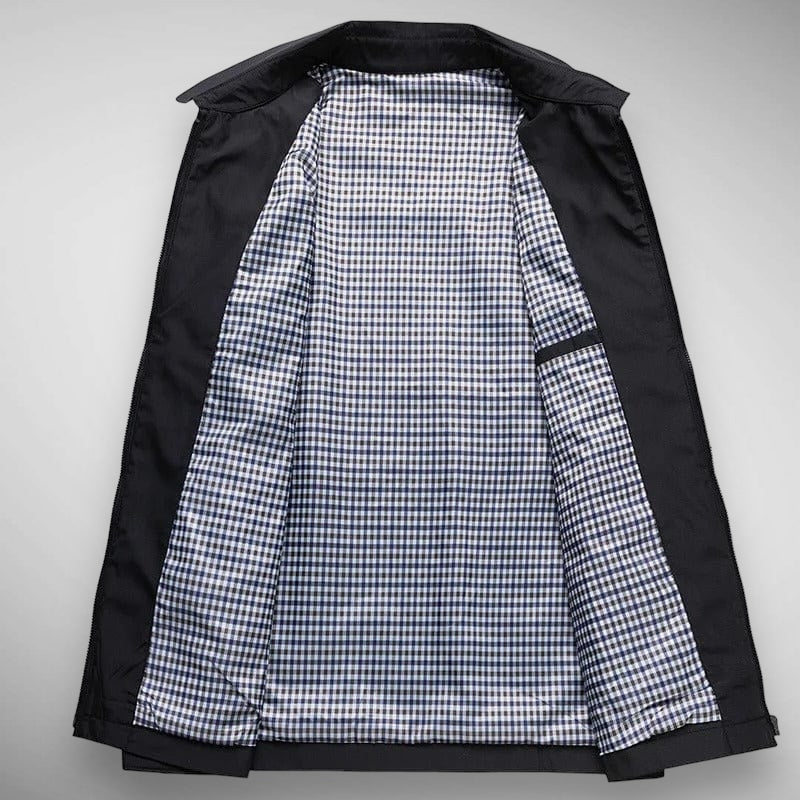 Zip Up Collared Jacket for Men - Long Sleeve - Image 2