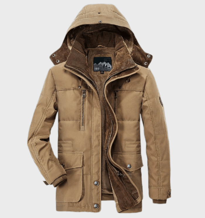 Parka Hooded Jacket for Men - Button Front - Image 1