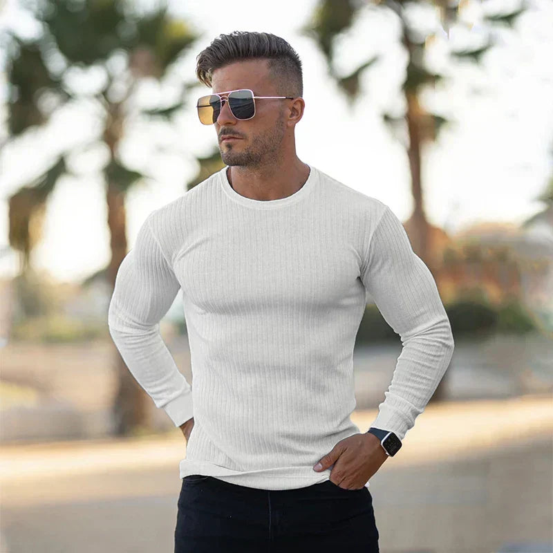 Ribbed Sweater for Men - Long Sleeve - Image 1