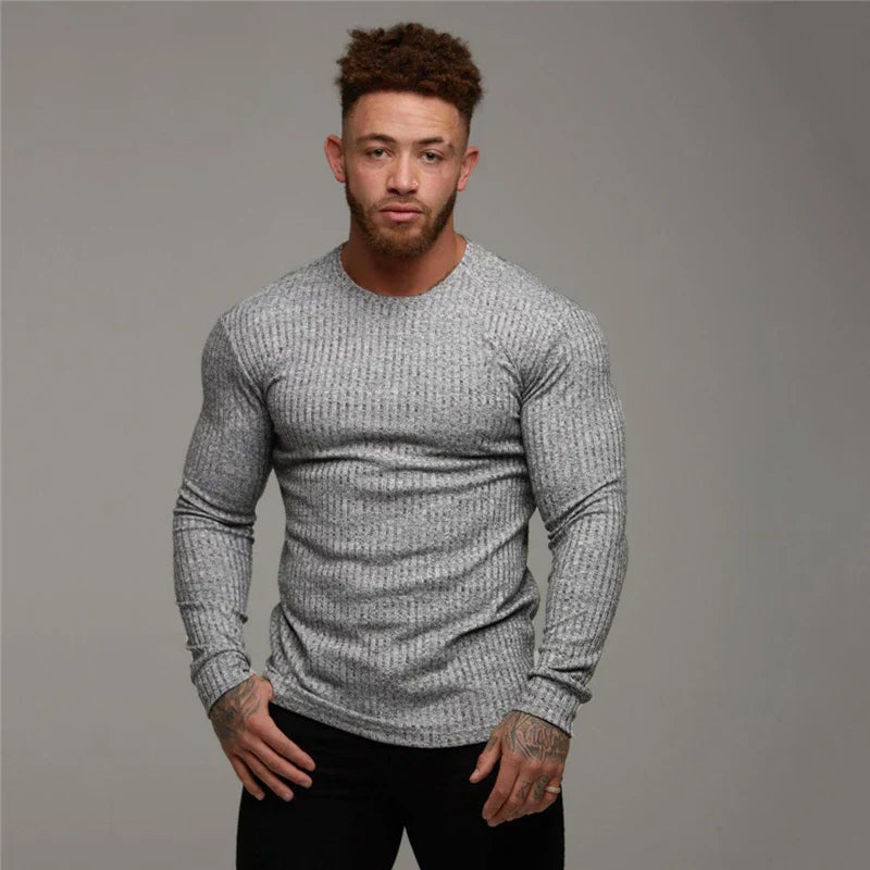 Ribbed Sweater for Men - Long Sleeve - Image 6