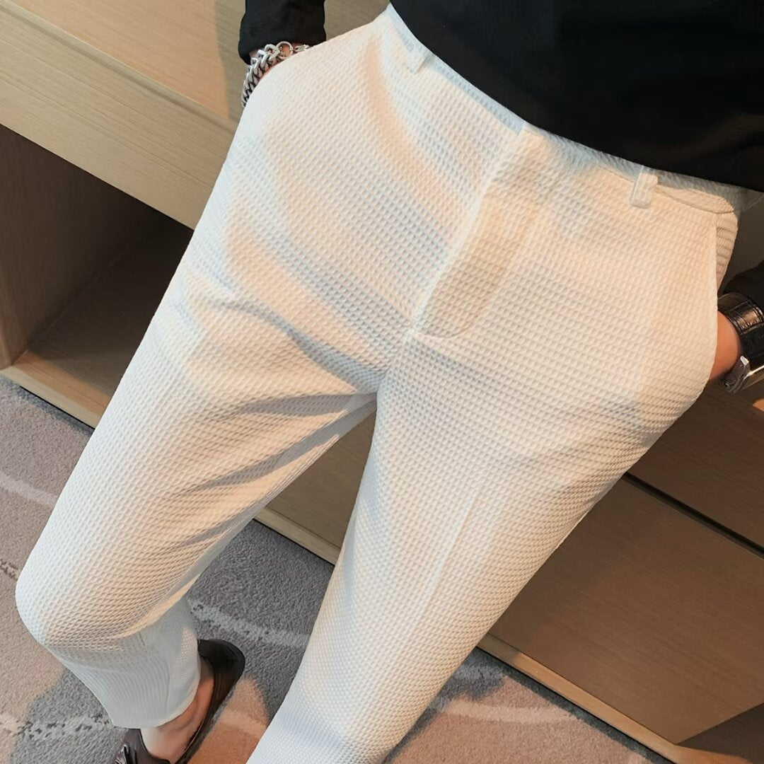 Slim Fit Dress Pants for men - Textured - Flat Front Straight Leg - Image 2