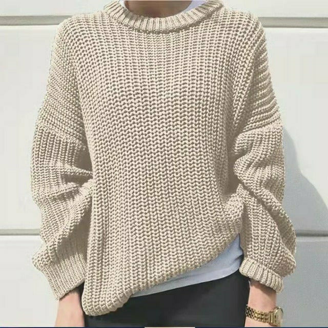 Knit Pullover Sweater for Women - Oversized - Image 1