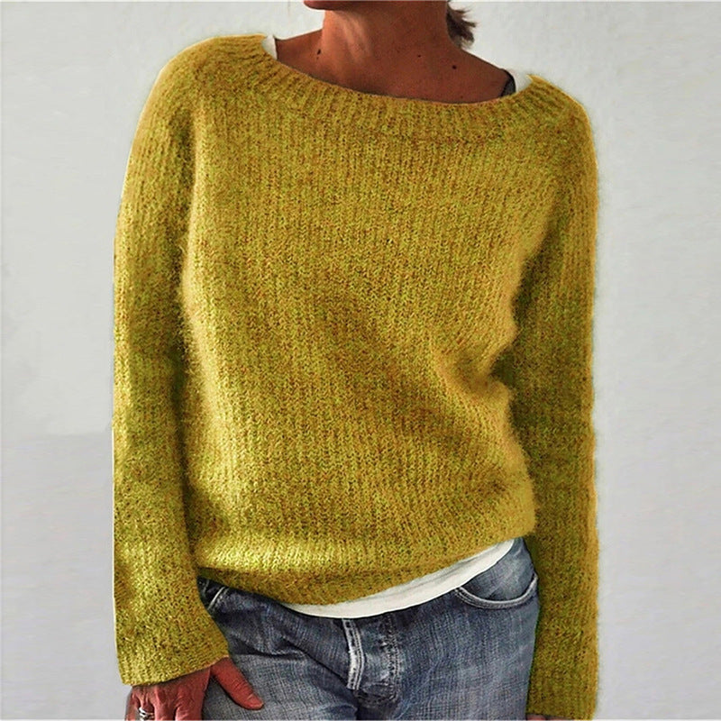 Knit Pullover Sweater for Women - Long Sleeve - Image 5