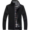 Knit Full Zip Jacket for Men - Stand Collar - Image 2