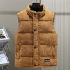 Quilted Puffer Vest for Men - Button Front - Image 1