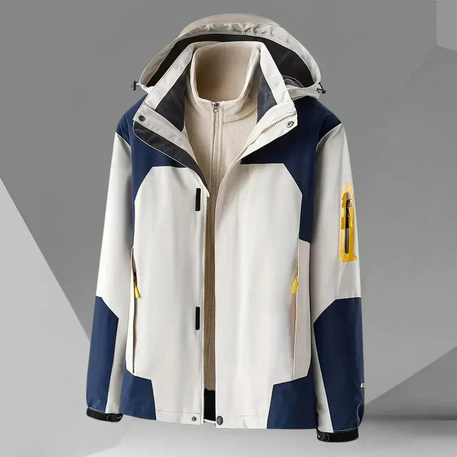 Hooded Color Block Jacket for Men - Long Sleeve - Image 9