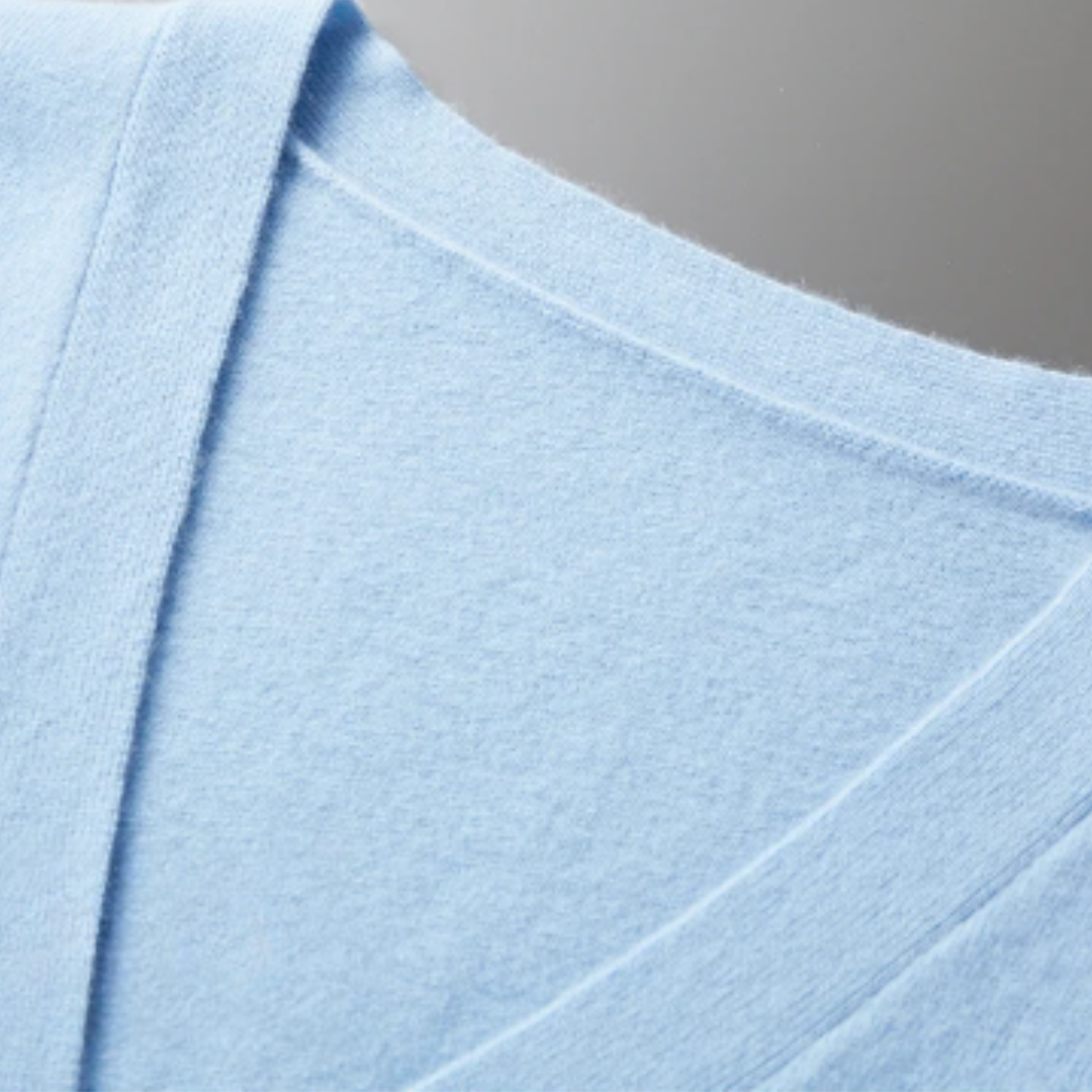 V-Neck Cardigan Sweater for Men - Button Front - Image 2