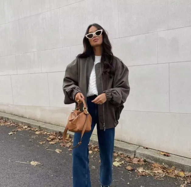 Bomber Jacket for Women - Oversized - Image 1